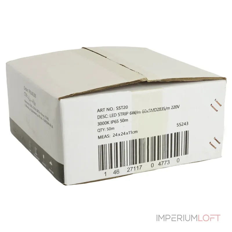 Светодиодная LED лента Feron SST20 SAFFIT 60SMD(2835)/м 6Вт/м 220V 50м 3000K IP65 55243