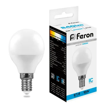 Лампа светодиодная Feron LB-550 E14 9Вт 6400K 25803