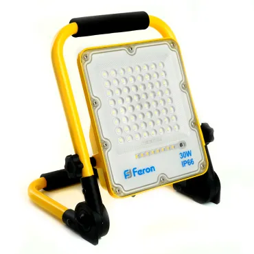 Светодиодный прожектор переносной с зарядным устройством Feron LL-950 LED IP66 30W 6400К Светодиодный прожектор переносной с зарядным устройством Feron LL-950 LED IP66 30W 6400К