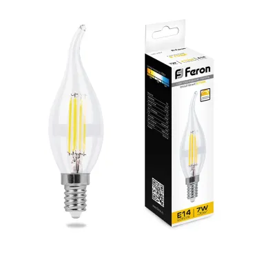 Лампа светодиодная Feron Saffit LB-167 E14 7Вт 2700K 25872 Цвет арматуры Неокрашенный Цвет плафонов желтый