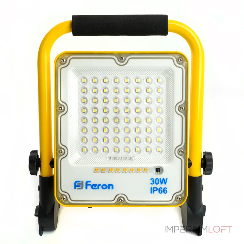 Светодиодный прожектор переносной с зарядным устройством Feron LL-950 LED IP66 30W 6400К Светодиодный прожектор переносной с зарядным устройством Feron LL-950 LED IP66 30W 6400К