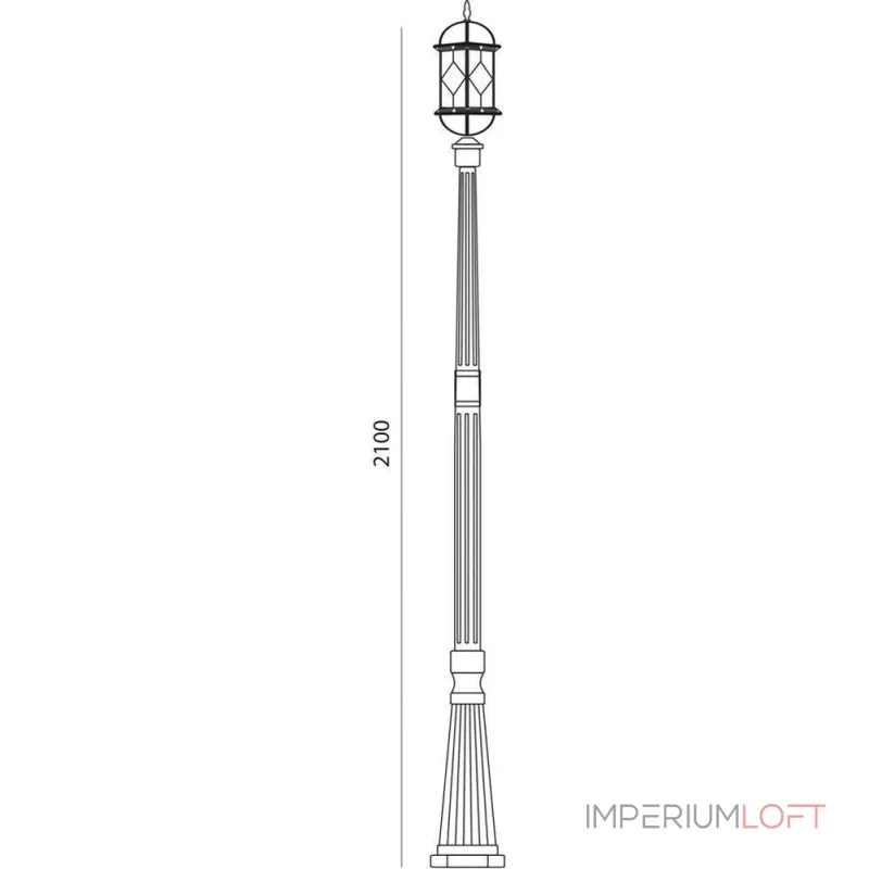 Фонарный столб Feron Витраж с ромбом 11340 от ImperiumLoft Фонарный столб Feron Витраж с ромбом 11340 от ImperiumLoft