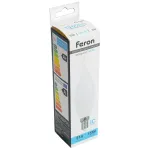 Лампа светодиодная SBC3720 Свеча на ветру E14 20W 230V 6400K Feron Saffit 55276