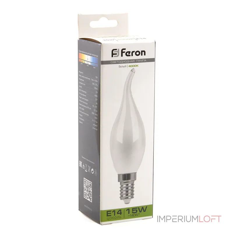 Лампа светодиодная Feron LB-718 E14 15Вт 4000K 38262