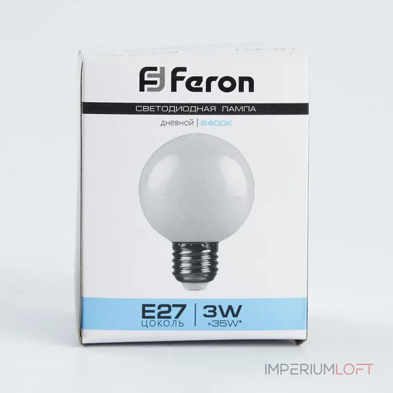 Лампа светодиодная Feron LB-371 Шар E27 3W 230V 6400K матовый 25902