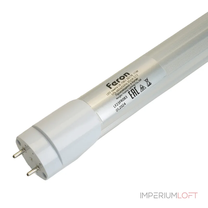 Лампа светодиодная для растений T8 Feron LB-7063 G13 0,6м 11W 175-265V красно-синий 38278 Лампа светодиодная для растений T8 Feron LB-7063 G13 0,6м 11W 175-265V красно-синий 38278