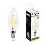 Лампа светодиодная Feron Saffit LB-166 E14 7Вт 4000K 25871 Цвет арматуры Неокрашенный Цвет плафонов прозрачный