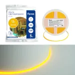 Светодиодная COB лента Feron LS630 400SMD(2110)/ 7Вт/м 12V 5000*3*1.8мм желтый IP20 48950