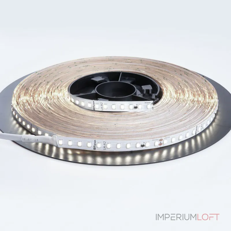 Светодиодная лента стабилизированная 120SMD(2835)/м 11Вт/м 24V 20000*10*1.22мм 4000К IP20 Feron 41277