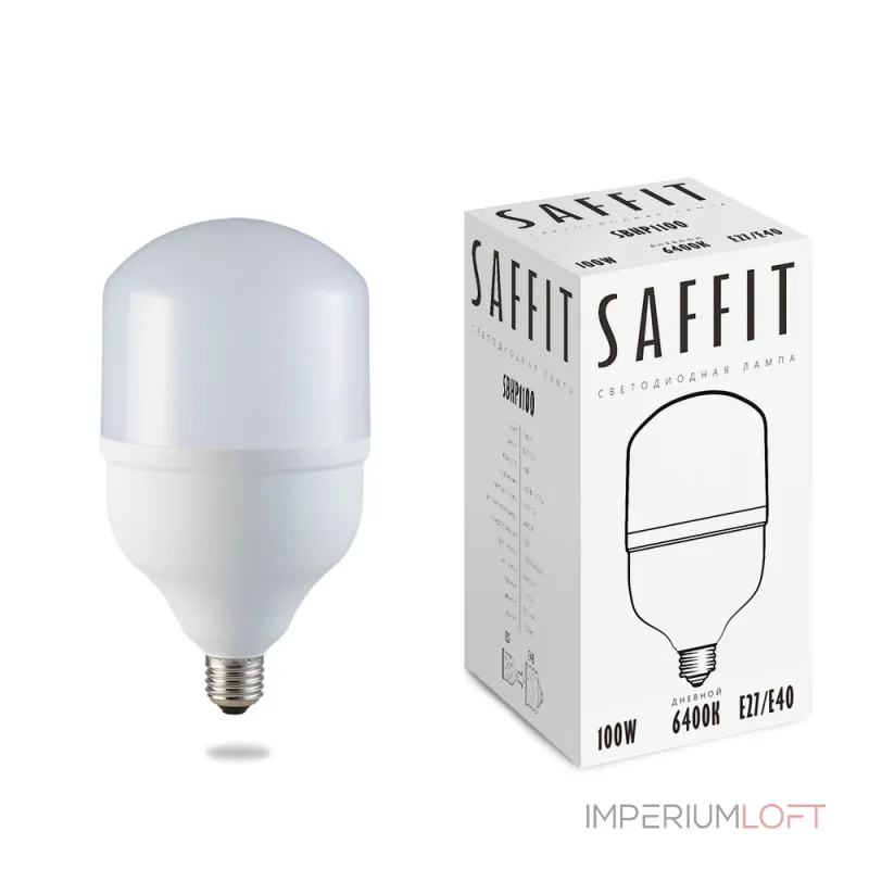 Лампа светодиодная Feron Saffit SBHP1100 E27-E40 100Вт 6400K 55101 Цвет арматуры белый Цвет плафонов белый Лампа светодиодная Feron Saffit SBHP1100 E27-E40 100Вт 6400K 55101 Цвет арматуры белый Цвет плафонов белый