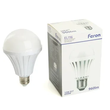 Аккумуляторная светодиодная лампочка Feron EL116 Е27 IP20 12W