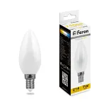 Лампа светодиодная Feron Saffit LB-66 E14 7Вт 2700K 25785 Цвет арматуры белый Цвет плафонов серый