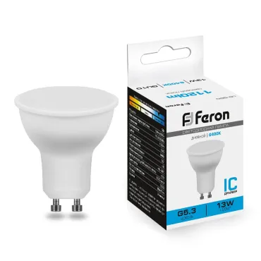 Лампа светодиодная Feron Lb 960 GU10 13Вт 6400K 38193