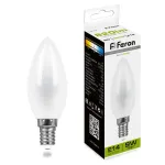 Лампа светодиодная Feron LB-73 Свеча E14 9W 230V 4000K 25957