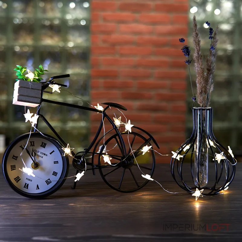 Гирлянда линейная от батареек FERON CL589, 20LED, 2700К (белый теплый) 2м+0,3м IP20, 2W 51445