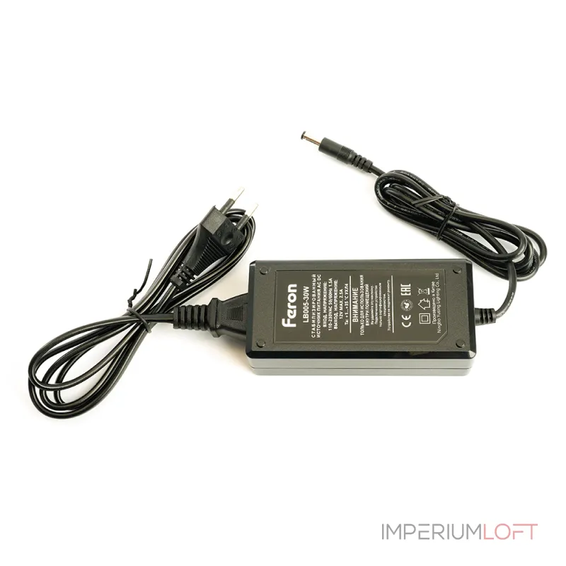 Трансформатор электронный для светодиодной ленты Feron LB005 12Вт 30W 21489 Трансформатор электронный для светодиодной ленты Feron LB005 12Вт 30W 21489