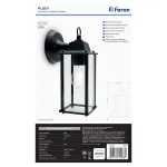 Светильник садово-парковый Feron Санторини PL201 E27 IP44 60W