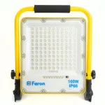 Светодиодный прожектор переносной с зарядным устройством Feron LL-952 LED IP66 100W 6400К от ImperiumLoft
