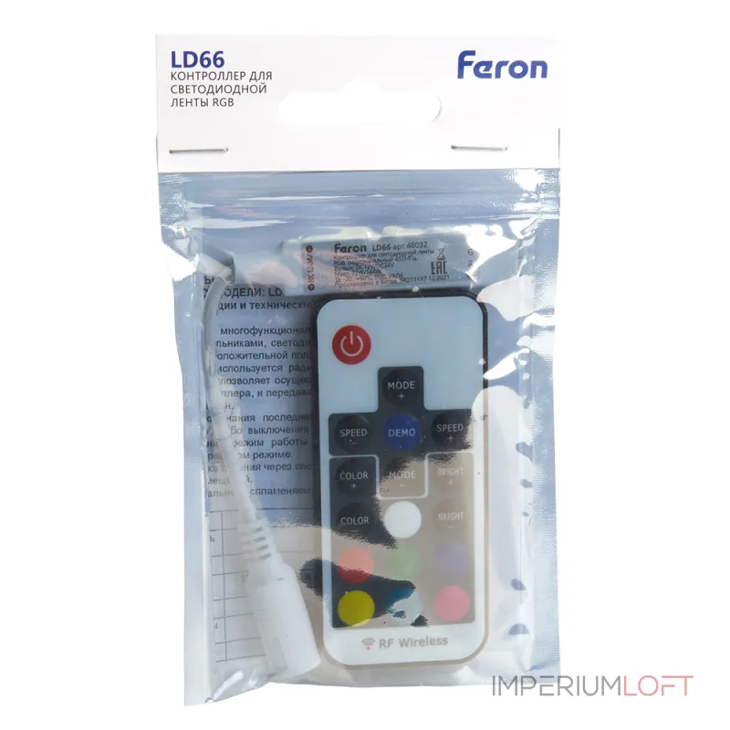 Контроллер RGB mini для светодиодной ленты с П/У Feron LD66 12, 24 Вт 24, 48W 48032