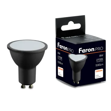 Лампа светодиодная Feron.PRO LB-1608 GU10 8W 175-265V 2700K 48958