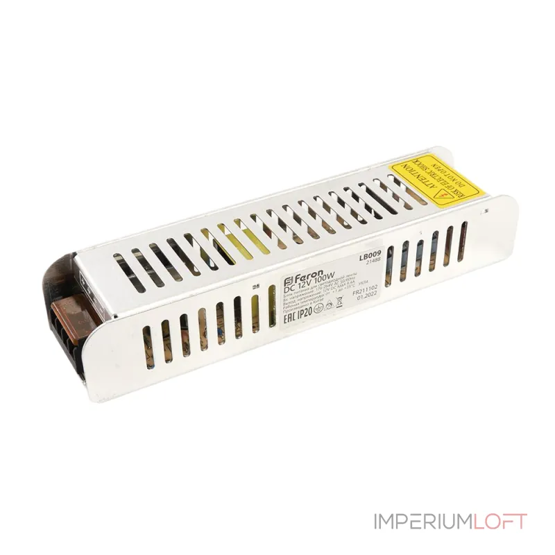 Трансформатор электронный для светодиодной ленты Feron LB009 12Вт 8,4A 100W 21488 Трансформатор электронный для светодиодной ленты Feron LB009 12Вт 8,4A 100W 21488