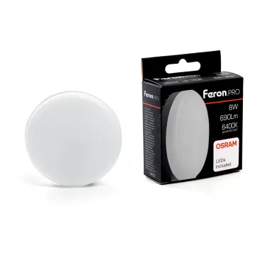 Лампа светодиодная Feron Lb 1508 GX53 8Вт 6400K 38204