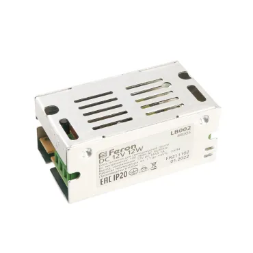 Трансформатор электронный для светодиодной ленты Feron LB002 12Вт 1A 12W 48005