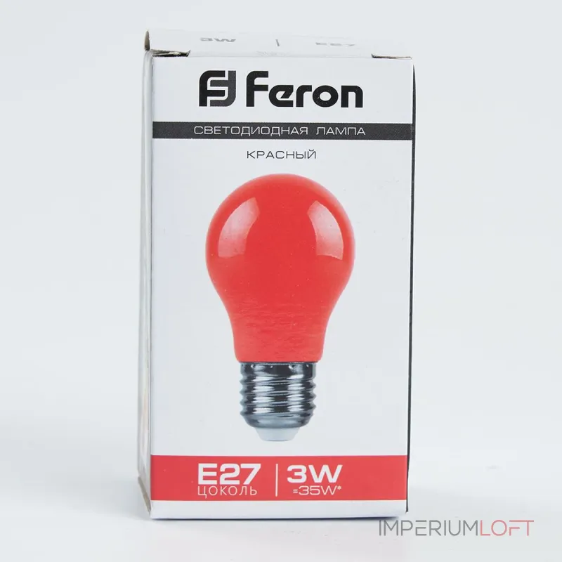 Лампа светодиодная Feron LB-375 E27 3W 230V красный 25924