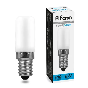 Лампа светодиодная E14 2W 230V 6400K Feron 25988