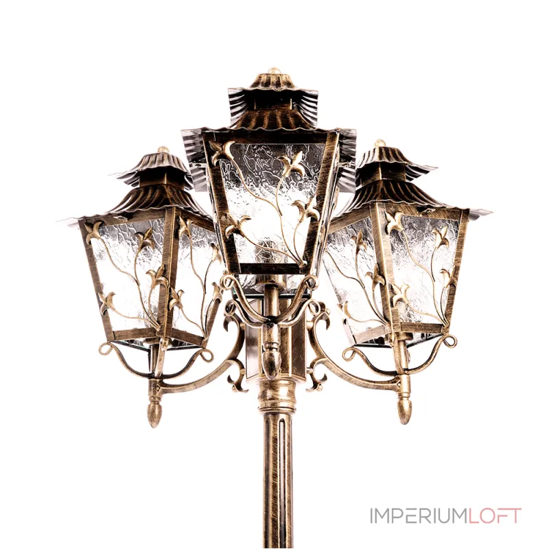 Фонарный столб Feron Палермо 11646 Цвет арматуры золото Цвет плафонов прозрачный от ImperiumLoft Фонарный столб Feron Палермо 11646 Цвет арматуры золото Цвет плафонов прозрачный от ImperiumLoft