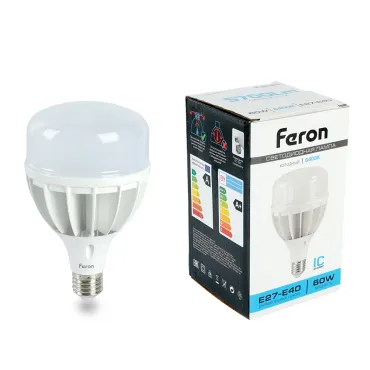Лампа светодиодная Feron Saffit LB-65 E27-E40 60Вт 6400K 25782 Цвет арматуры белый Цвет плафонов хром