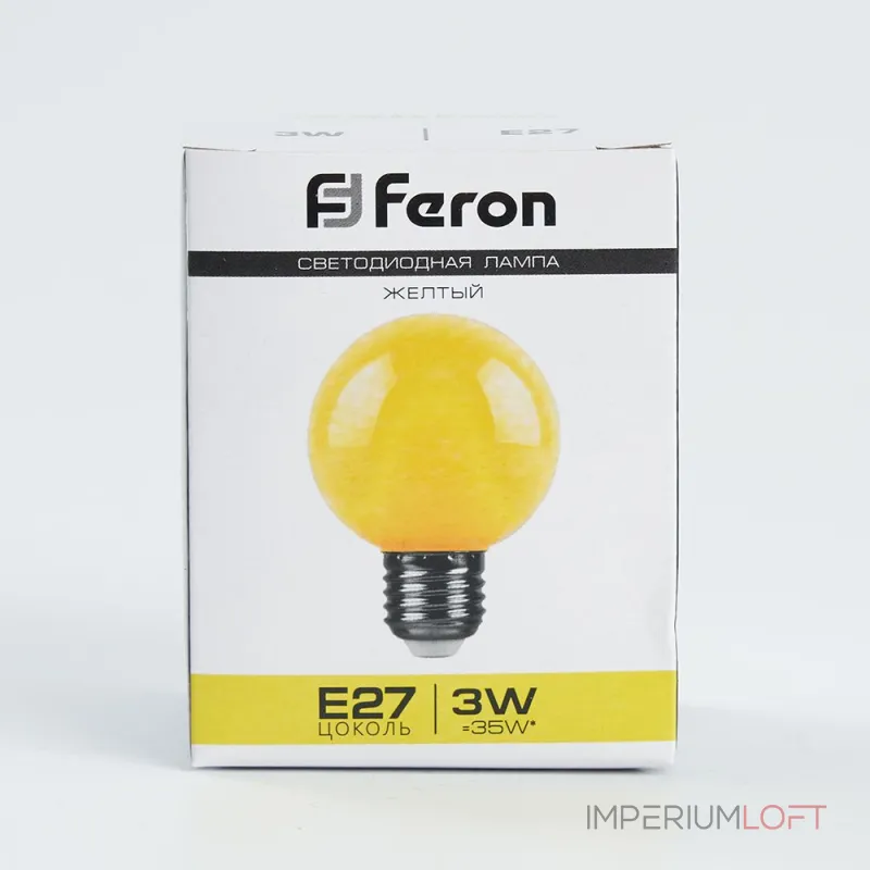 Лампа светодиодная Feron LB-371 Шар E27 3W 230V желтый 25904