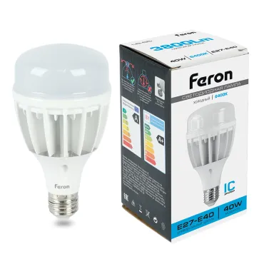 Лампа светодиодная Feron LB-65 E27-E40 40W 175-265V 6400K 25538