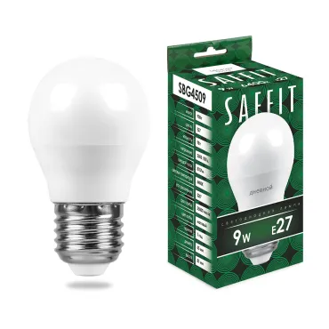 Лампа светодиодная Feron Saffit SBG4509 E27 9Вт 6400K 55126 Цвет арматуры белый Цвет плафонов белый