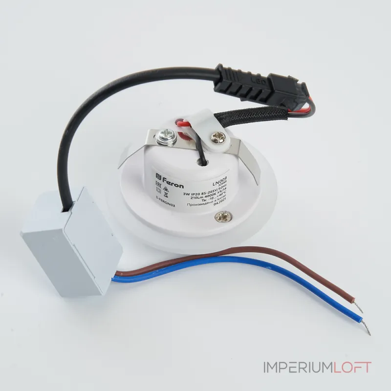 Встраиваемый светильник Feron 32666 Цвет арматуры хром Цвет плафонов белый