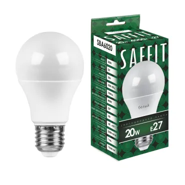 Лампа светодиодная SAFFIT SBA6020 Шар E27 20W 230V 4000K 55014 Лампа светодиодная SAFFIT SBA6020 Шар E27 20W 230V 4000K 55014