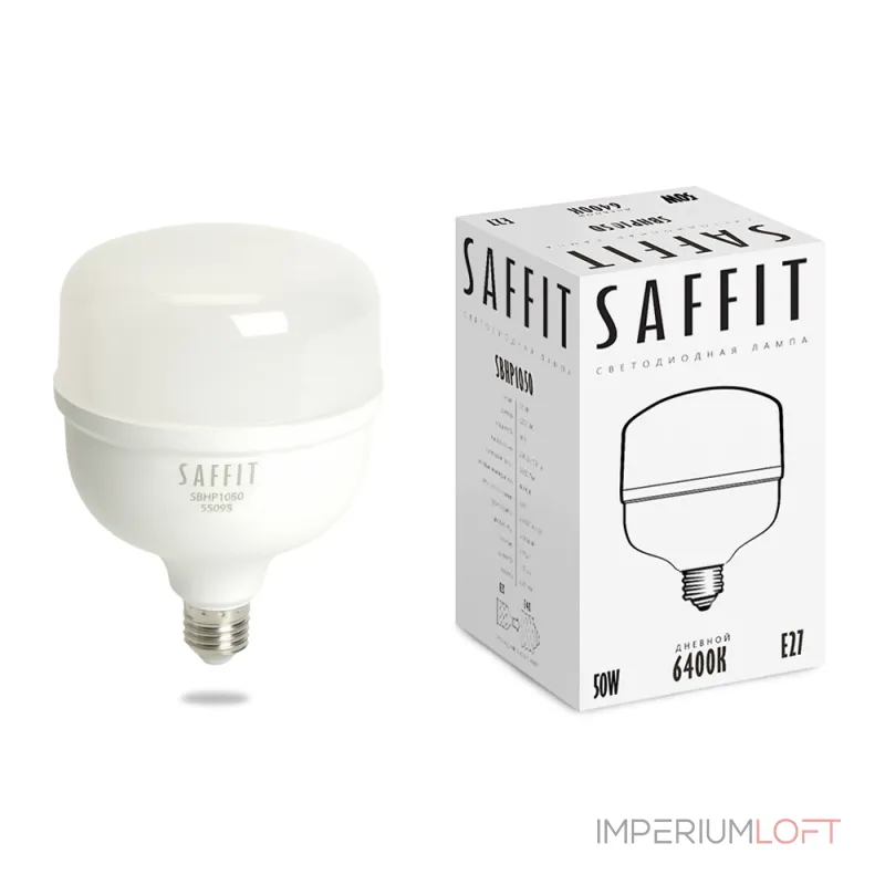 Лампа светодиодная SAFFIT SBHP1050 E27-E40 50W 230V 6400K 55095 Лампа светодиодная SAFFIT SBHP1050 E27-E40 50W 230V 6400K 55095
