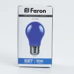 Лампа светодиодная Feron LB-375 E27 3W 230V синий 25923