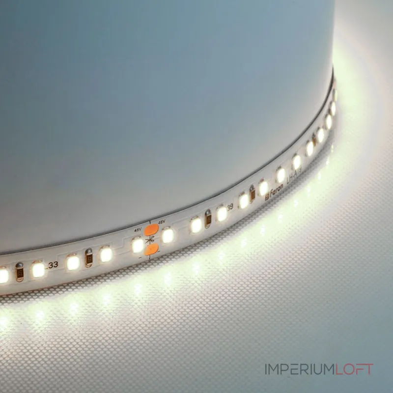 Лента светодиодная стабилизированная Feron 120SMD(2835)/м 8Вт/м 48V 40000*10*1.22мм 6500К IP20 LS420 48793