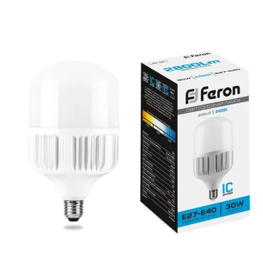 Лампа светодиодная Feron LB-65 E27-E40 30Вт 6400K 25537 Цвет арматуры белый