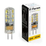 Лампа светодиодная Feron Saffit LB-420 G4 2Вт 2700K 25858 Цвет арматуры Неокрашенный Цвет плафонов черный