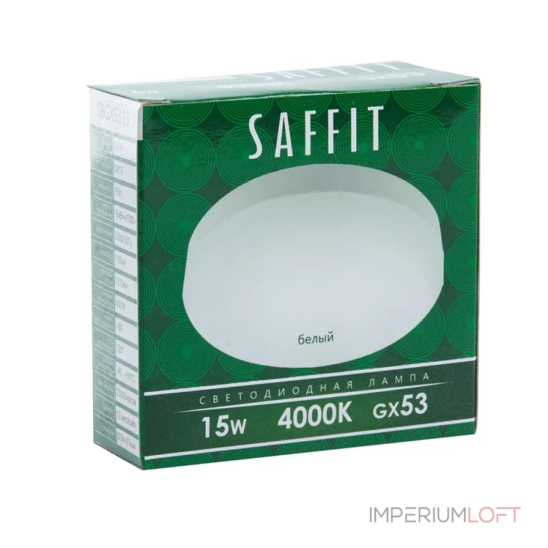 Лампа светодиодная Feron Saffit Sbgx 5315 GX53 15Вт 4000K 55192