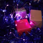 Гирлянда линейная от батареек FERON CL570 , 20LED, (розовый) 2м+0,5м IP20, 1,2W 48602