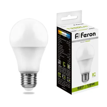 Лампа светодиодная Feron LB-94 Шар E27 15W 175-265V 4000K 25629 Лампа светодиодная Feron LB-94 Шар E27 15W 175-265V 4000K 25629