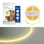 Светодиодная COB лента Feron LS630 400SMD(2110)/ 7Вт/м 12V 5000*3*1.8мм 3000K IP20 48947