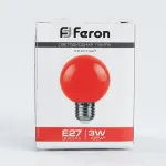 Лампа светодиодная Feron LB-371 E27 3Вт K 25905 Цвет арматуры хром Цвет плафонов хром