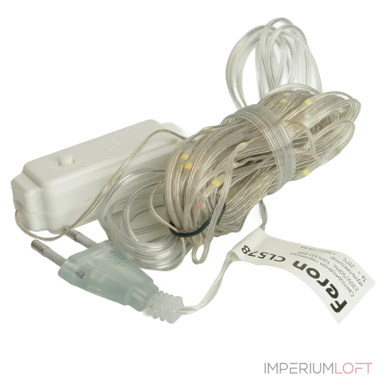 Гирлянда линейная FERON CL579 200LED (мультиколор) 20м+3м IP20 9W 48624 Гирлянда линейная FERON CL579 200LED (мультиколор) 20м+3м IP20 9W 48624