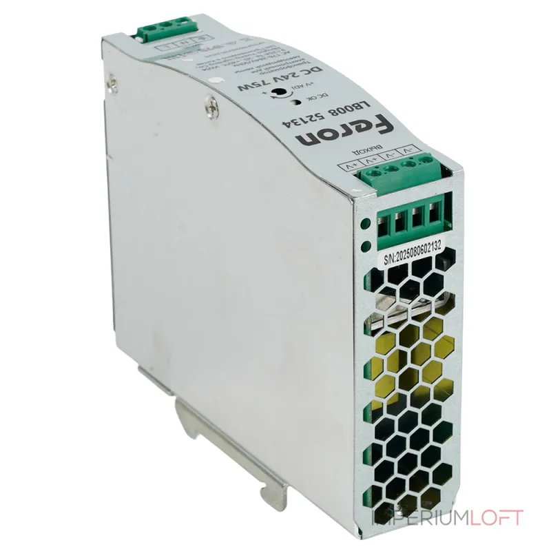 Трансформатор электронный для светодиодной ленты на DIN-рейку 75W 24V 32*125.2*102мм IP20 Feron 52134