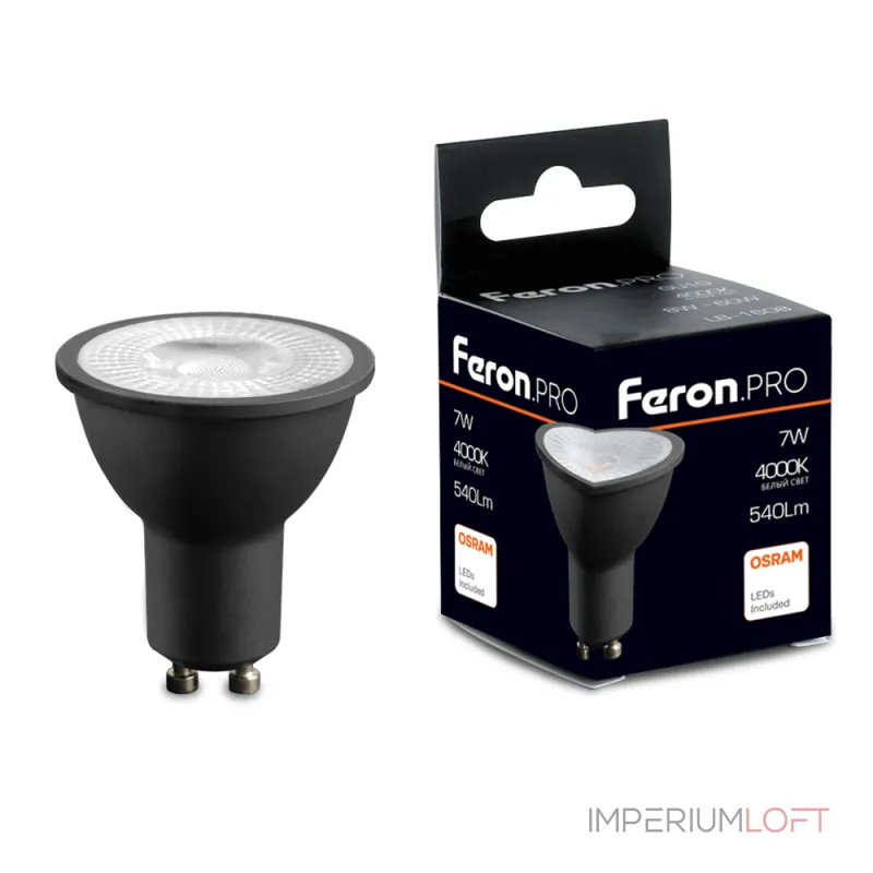 Лампа светодиодная Feron.PRO LB-1607 GU10 7W 175-265V 4000K 48957 Лампа светодиодная Feron.PRO LB-1607 GU10 7W 175-265V 4000K 48957