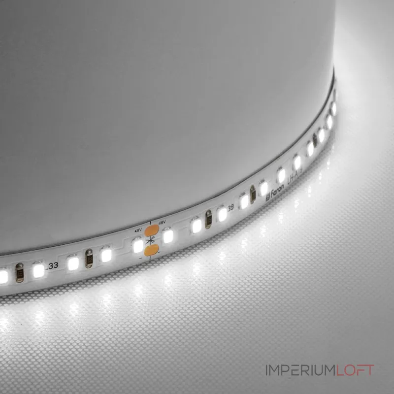 Лента светодиодная стабилизированная Feron 120SMD(2835)/м 8Вт/м 48V 40000*10*1.22мм 4000К IP20 LS420 48792